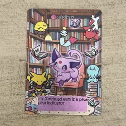 Espie V Pokiebubies V2 1st Edition Fan Art 109 Chef Ken Lee Pokemon Espeon - Image 1