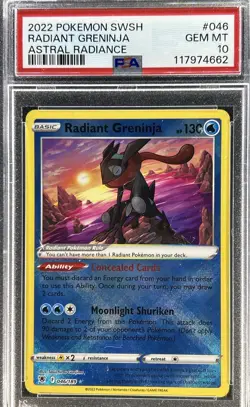 Pokemon Sword & Shield Astral Radiance #046 ** RADIANT GRENINJA ** 💎PSA 10💎 - Image 1