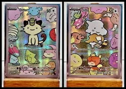 After Skool Hobby Pokemon 1st Print Set 2 Meowth and Cubone. - Image 1