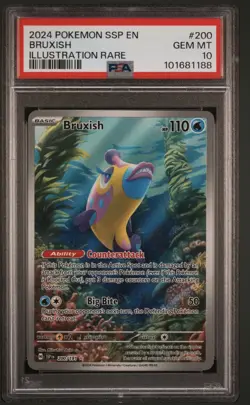 PSA 10 Bruxish 200/191 Surging Sparks (Illustration Rare) Pokemon TCG - Image 1