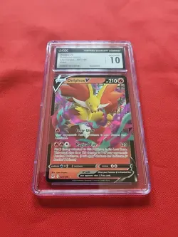 GEM MINT Pokemon: Delphox V #027/196 Holo Rare Lost Origin 2022 - CGC 10 - A23 - Image 3