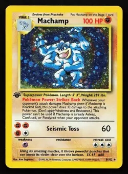 Machamp 8/102 COSMOS Holo 1st Edition Base Set Unlimited Pokemon Card - Image 1