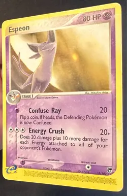 Espeon 16/100 2003 EX Sandstorm Pokemon Card TCG Nintendo e-Series Rare - Mp - Image 3