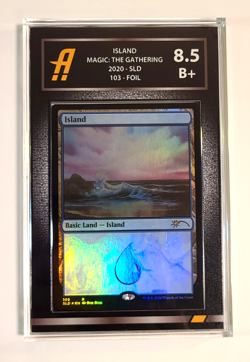 MTG Card Island 103 Foil Bob Ross Secret Lair Graded Ambr 8.5 Fade to Black - Image 1