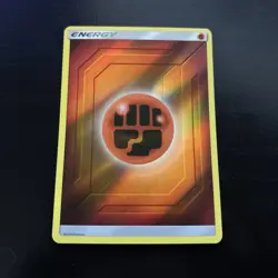 Pokemon Card Fightning Energy Reverse Holo Sun & Moon Hidden Fates NM/MT 2019 - Image 1