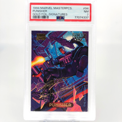 PSA 7 Marvel Card Punisher 94 Gold Signature Upper Deck Masterpieces 1994 [7] - Image 1