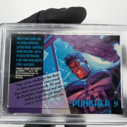 PSA 7 Marvel Card Punisher 94 Gold Signature Upper Deck Masterpieces 1994 [7] - Image 4