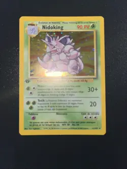 Pokemon 1st EDITION Nidoking - FRENCH - Rare Holofoil - card #11/102 in base set - Image 2
