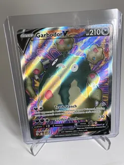 Pokemon TCG Garbador v Full Art Evolving Skies Card 190/203 Near Mint Condition - Image 1