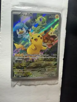 Pikachu Paldea Scarlet & Violet Promo Card #027 Sealed, Near Mint Condition - Image 1