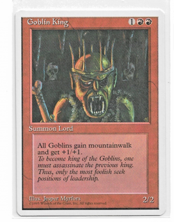 Magic the Gathering ~ MTG ~ 1x Goblin King ~ Fourth Edition ~ 4Ed ~ MP - Image 1