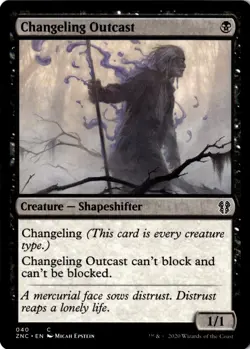 Changeling Outcast C Commander: Zendikar Rising 40 NM - Image 1
