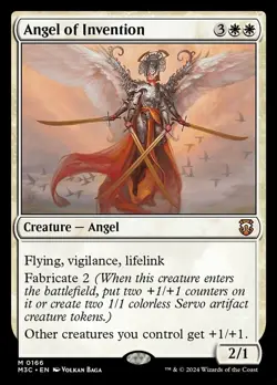 Angel of Invention - Ripple Foil Magic mtg Light Play, English Commander Modern - Image 1