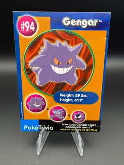 Gengar 94 Vintage Pokemon The First Movie Promo PokeTrivia 1998 MP - Image 1