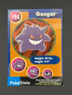 Gengar 94 Vintage Pokemon The First Movie Promo PokeTrivia 1998 MP - Image 3
