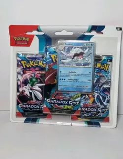 Pokemon TCG Paradox Rift Triple Pack Blister Ceitan - 3 Booster Packs & Promo - Image 1