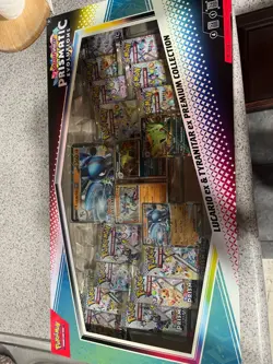 Pokemon Prismatic Evolution Lucario & Tyranitar EX Premium Collection *SEALED* - Image 1
