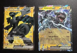 Zekrom EX 158/086 Black Bolt Full Art Ultra Rare Near Mint Pokemon Lot Of 2 - Image 1