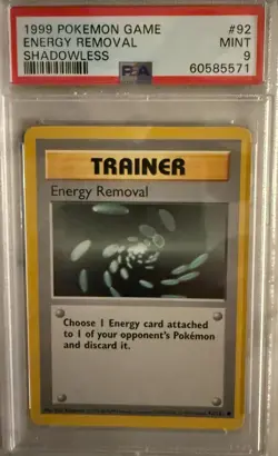 1999 Pokemon Game Energy Removal Shadowless Mint 9 - Image 1