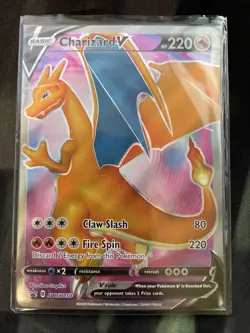 Charizard V SWSH050 Pokemon Champion's Path Black Star Promo Full Art - Image 1