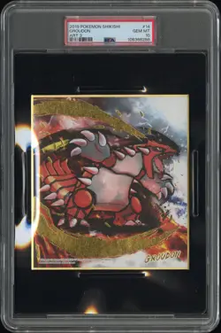 2019 POKEMON SHIKISHI ART 3 #14 GROUDON PSA 10 - Image 1