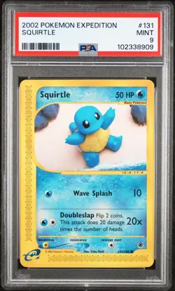 2002 POKEMON EXPEDITION 131 SQUIRTLE PSA MINT 9 - Image 1
