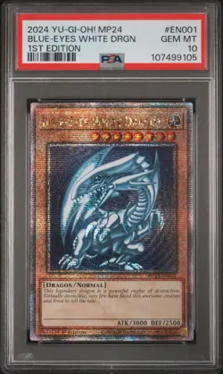 2024 YU-GI-OH! MP24-25TH ANV TIN: DUELING MIRRORS BLUE-EYES WHITE DRAGON PSA 10 - Image 1