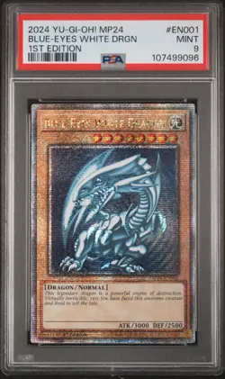 2024 YU-GI-OH! MP24-25TH ANV TIN: DUELING MIRRORS BLUE-EYES WHITE DRAGON PSA 9 - Image 1
