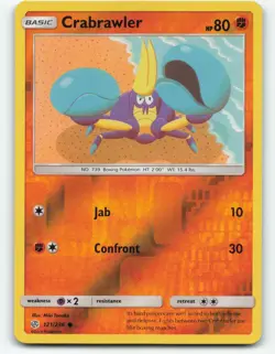 Crabrawler 121/236 Reverse Holo Pokemon card - Image 1