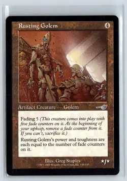 (4x) RUSTING GOLEM - MTG Magic the Gathering Card - Nemesis - Uncommon - Image 1