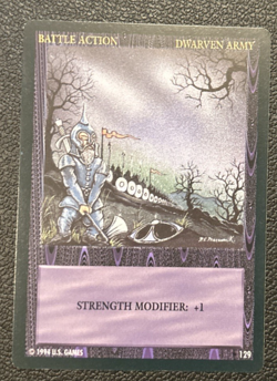 Wyvern CCG 1994 Limited Edition Common Card Battle Action Dwarven Army #129 - Image 1