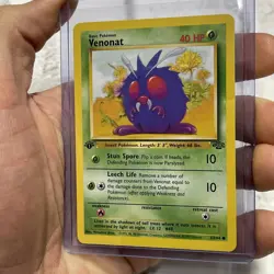Venonat 63/64 Jungle 1st Edition Non Holo Foil Pokemon 1999 Vintage Card LP WOTC - Image 2