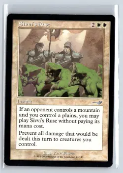 (3x) SIVVI'S RUSE - MTG Magic the Gathering Card - Nemesis - Uncommon - Image 1
