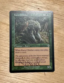 VTG 2000 MTG Magic The Gathering Kavu Climber Creature Card 192/350 IIlus. Sign - Image 1