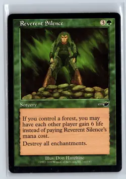 (3x) REVERENT SILENCE - MTG Magic the Gathering Card - Nemesis - Common - Image 1