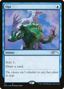 Opt -Foil Light Play MTG Secret Lair - Image 1
