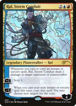 Ral, Storm Conduit Stained Glass -Foil Light Play MTG Secret Lair - Image 1