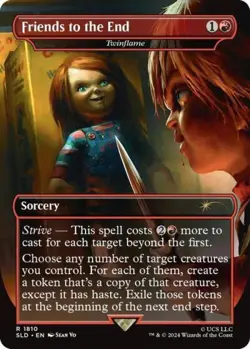 Friends to the End - Twinflame -Foil Light Play MTG Secret Lair - Image 1
