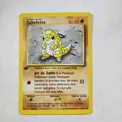 Sandshrew 62/102 - Common - Pokemon TCG - Base Set - 1st Edition - LP French - Image 1