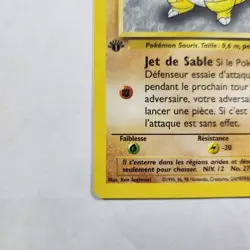 Sandshrew 62/102 - Common - Pokemon TCG - Base Set - 1st Edition - LP French - Image 5