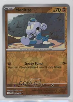 Meditite Reverse Foil Pokemon Destined Rivals (DRI) #099 - Image 1