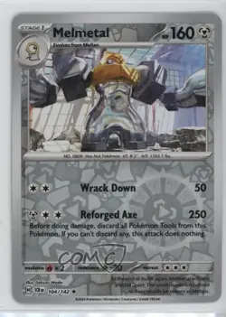 Melmetal Reverse Foil Pokemon SV07: Stellar Crown #104 - Image 1