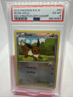 2012 POKEMON B&W DARK EXPLORERS #84 EEVEE-HOLO PSA 6 - Image 1