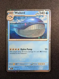 Pokemon Wailord 041/159 Cosmos Holo Mega Evolution Blister Promo NM - Image 1
