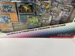 Pokemon TCG Prismatic Evolutions Lucario Ex + Tyranitar Ex Premium Collection - Image 5