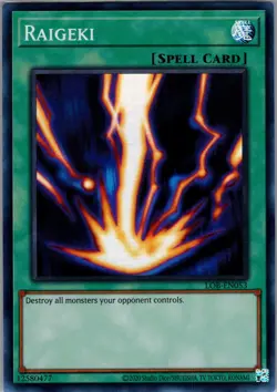 Yugioh Legend of Blue Eyes White Dragon (25th) #LOB-EN053 Raigeki NM - Image 1