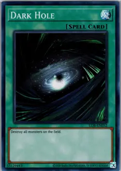 Yugioh Legend of Blue Eyes White Dragon (25th) #LOB-EN052 Dark Hole NM - Image 1