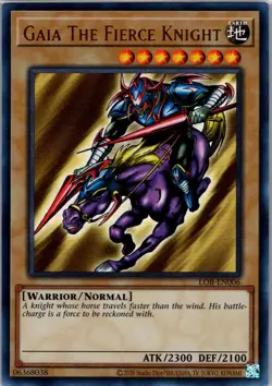 Yugioh Legend of Blue Eyes (25th) LOB-EN006 Gaia The Fierce Knight NM - Image 1