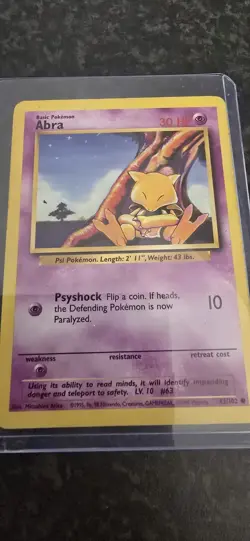Jet Plane Error Abra - Base Set 43/102 - Pokemon Card Misprint - Rare. - Image 1