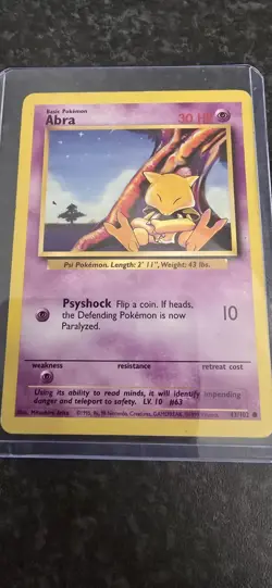 Jet Plane Error Abra - Base Set 43/102 - Pokemon Card Misprint - Rare. - Image 3